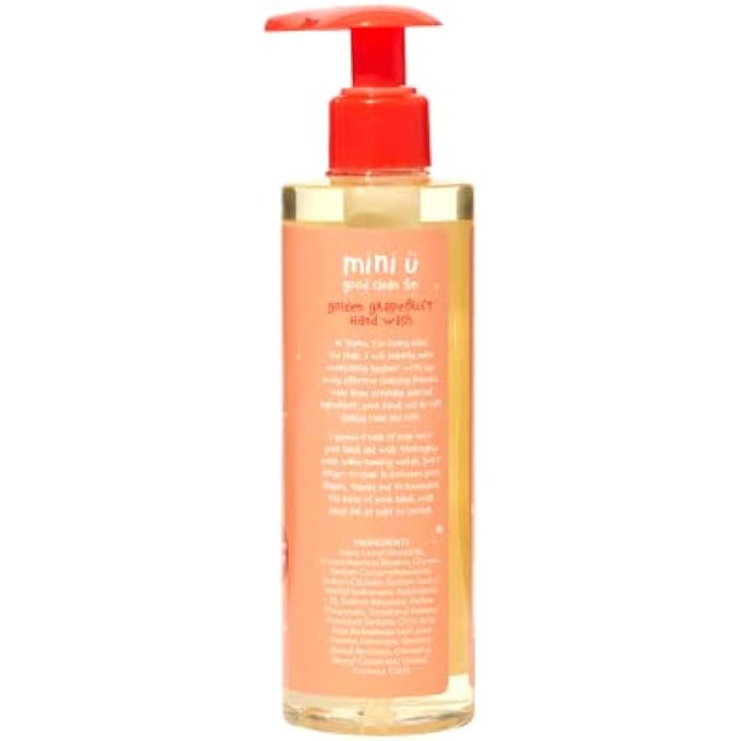 MINI U GOLDEN GRAPEFRUIT HAND WASH FOR KIDS - WITH ADDED VITAMIN E  MADE IN UK FROM NATURALLY DERIVED INGREDIENTS - Image 2